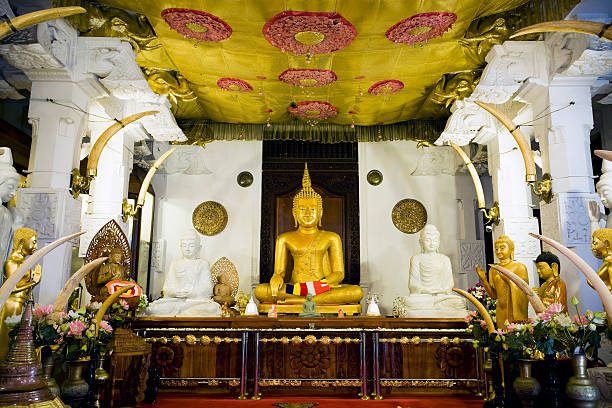 "Sri Dalada Maligawa or Temple of the Sacred Tooth Relic located in Kandy, Sri Lanka. This temple is a UNESCO World Heritage Site."