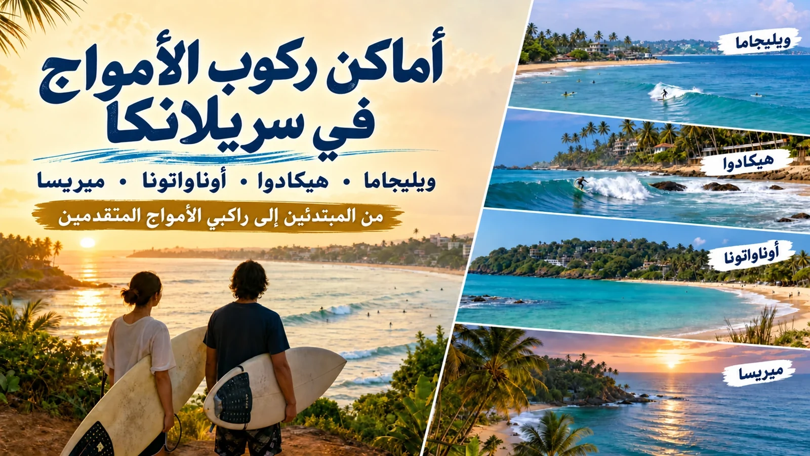أماكن ركوب الأمواج في سريلانكا