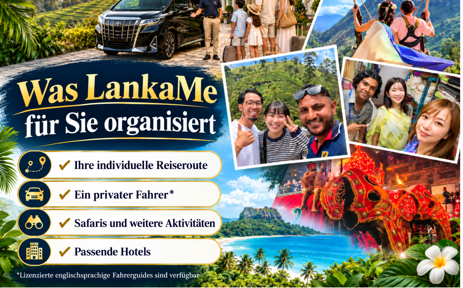 Möglichkeiten der Reiseplanung mit LankaMe