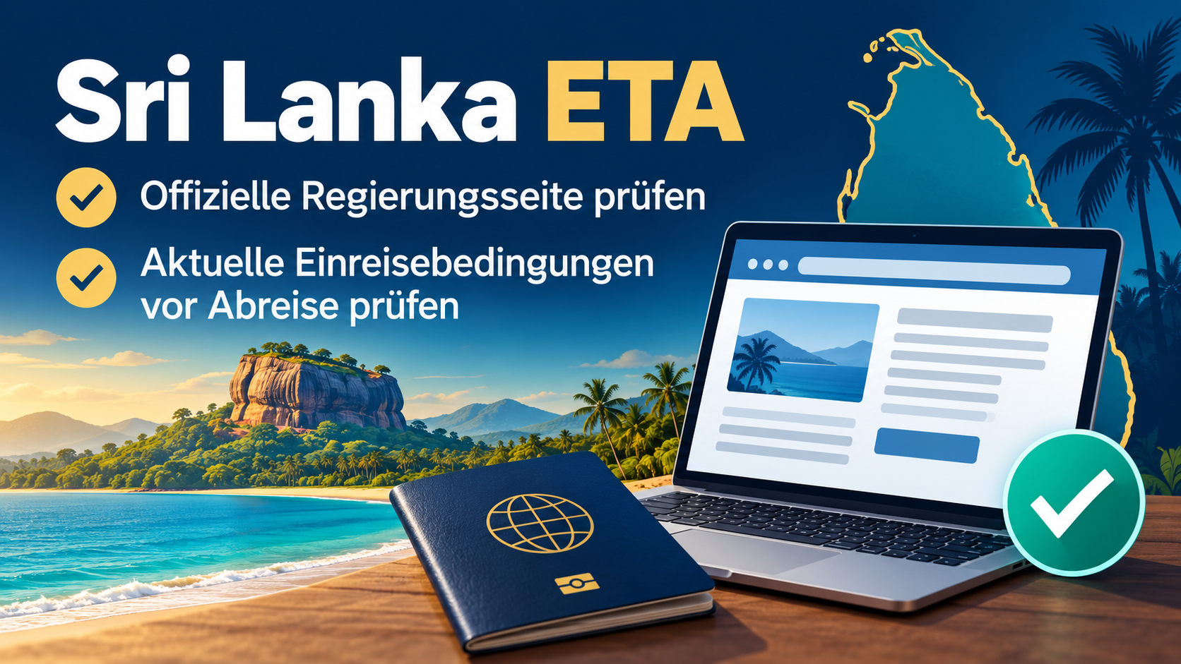 Offizielle Webseite für den ETA-Antrag in Sri Lanka