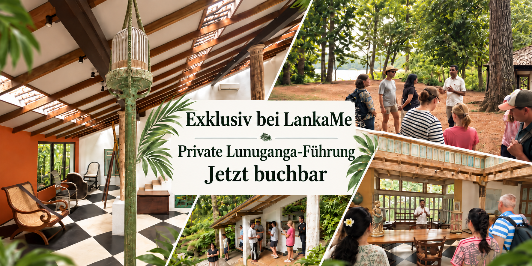 Private Führung durch Lunuganga mit LankaMe, Geoffrey Bawas Garten bei Bentota