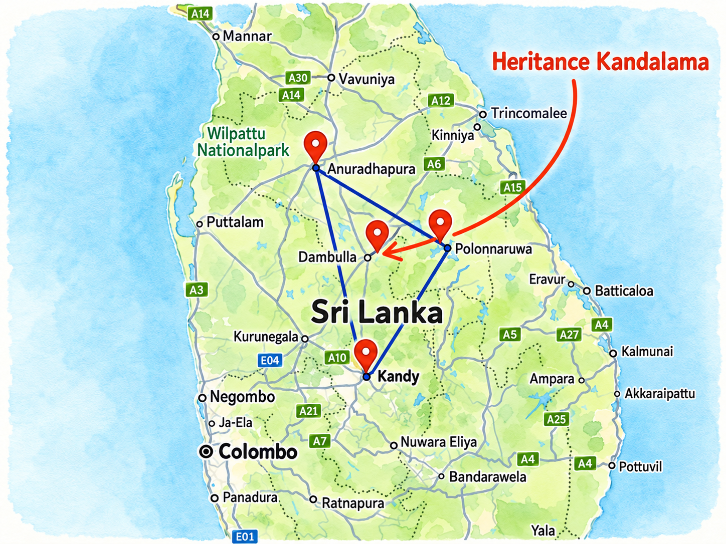 Lage von — Heritance Kandalama