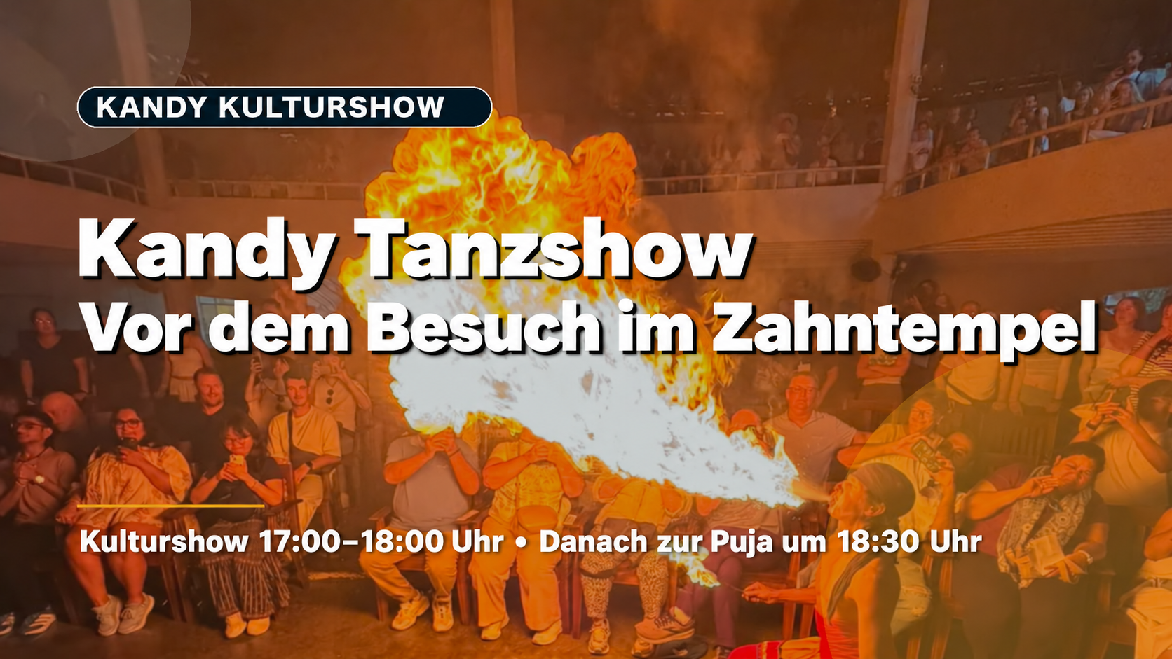 Kandy Tanzshow: Kandyan Dance vor dem Besuch im Zahntempel