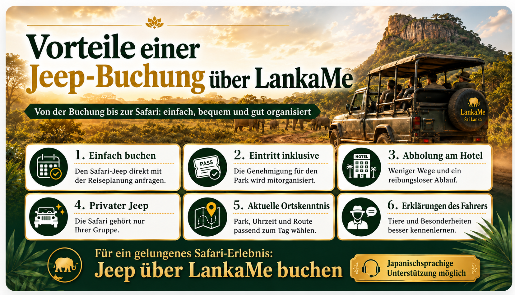 Safari mit LankaMe in die Rundreise einbauen