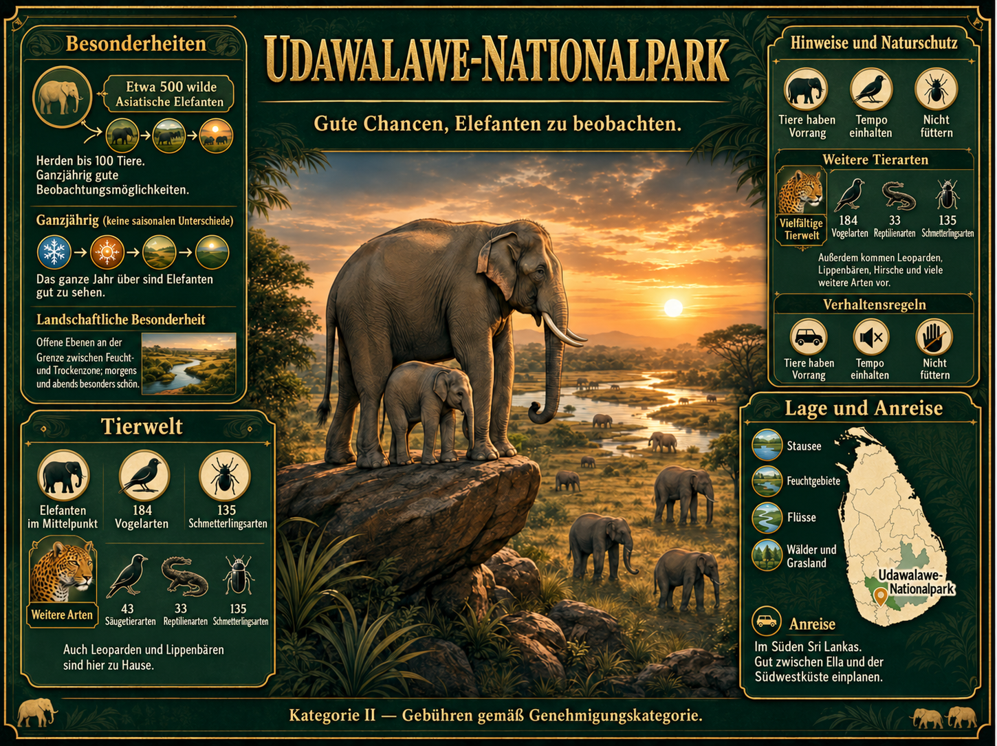 Udawalawe: Elefanten in offener Landschaft