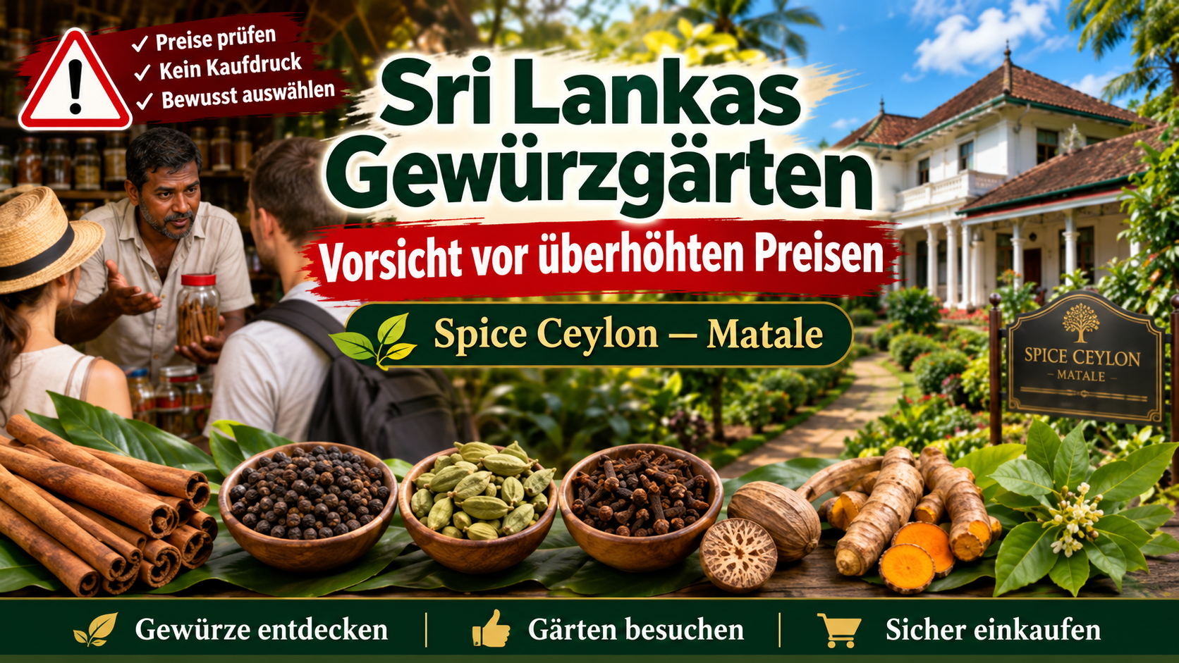 LankaMe Hinweise zum Besuch eines Gewürzgartens