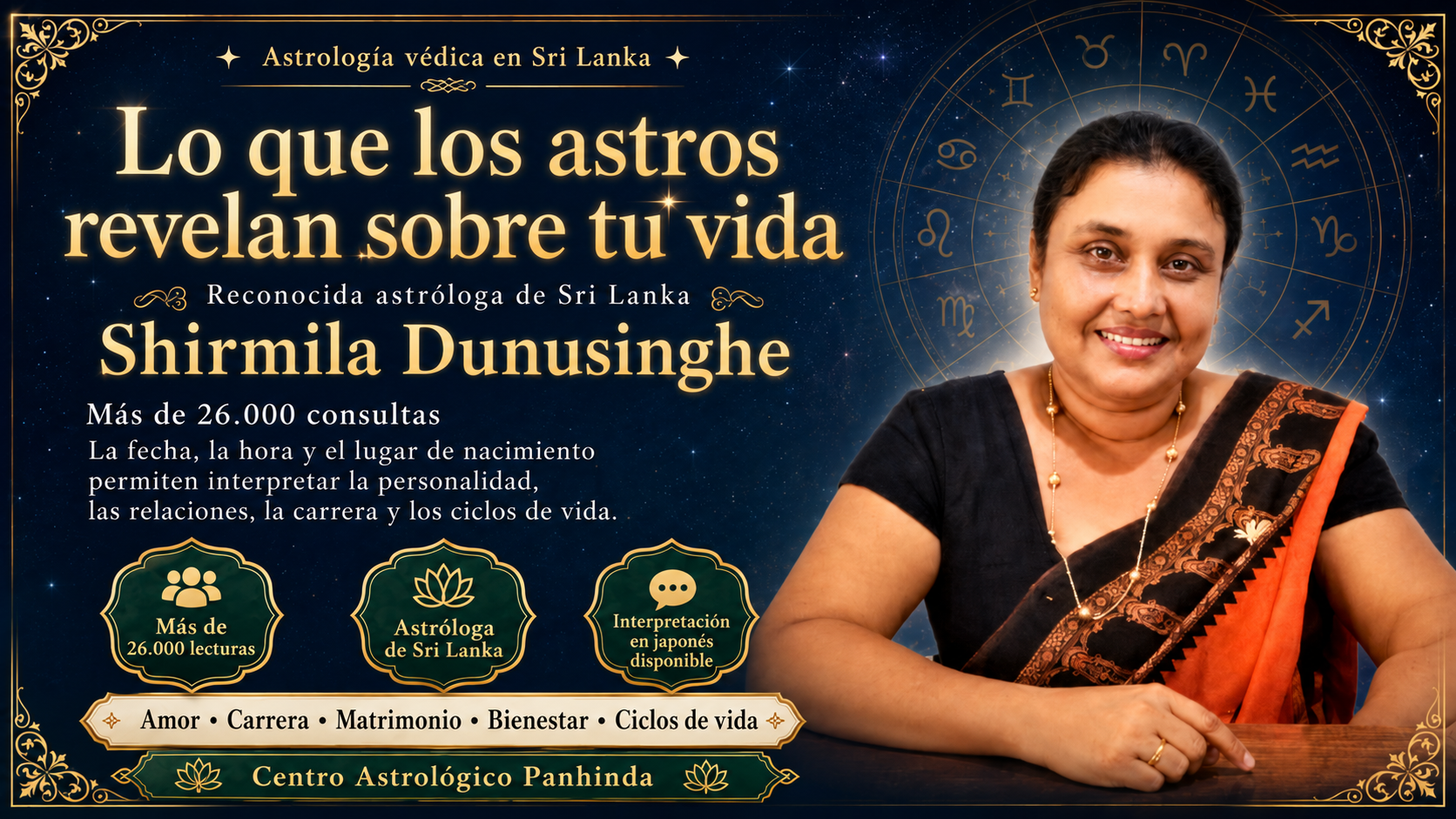 Shirmila Dunusinghe, astróloga de Sri Lanka