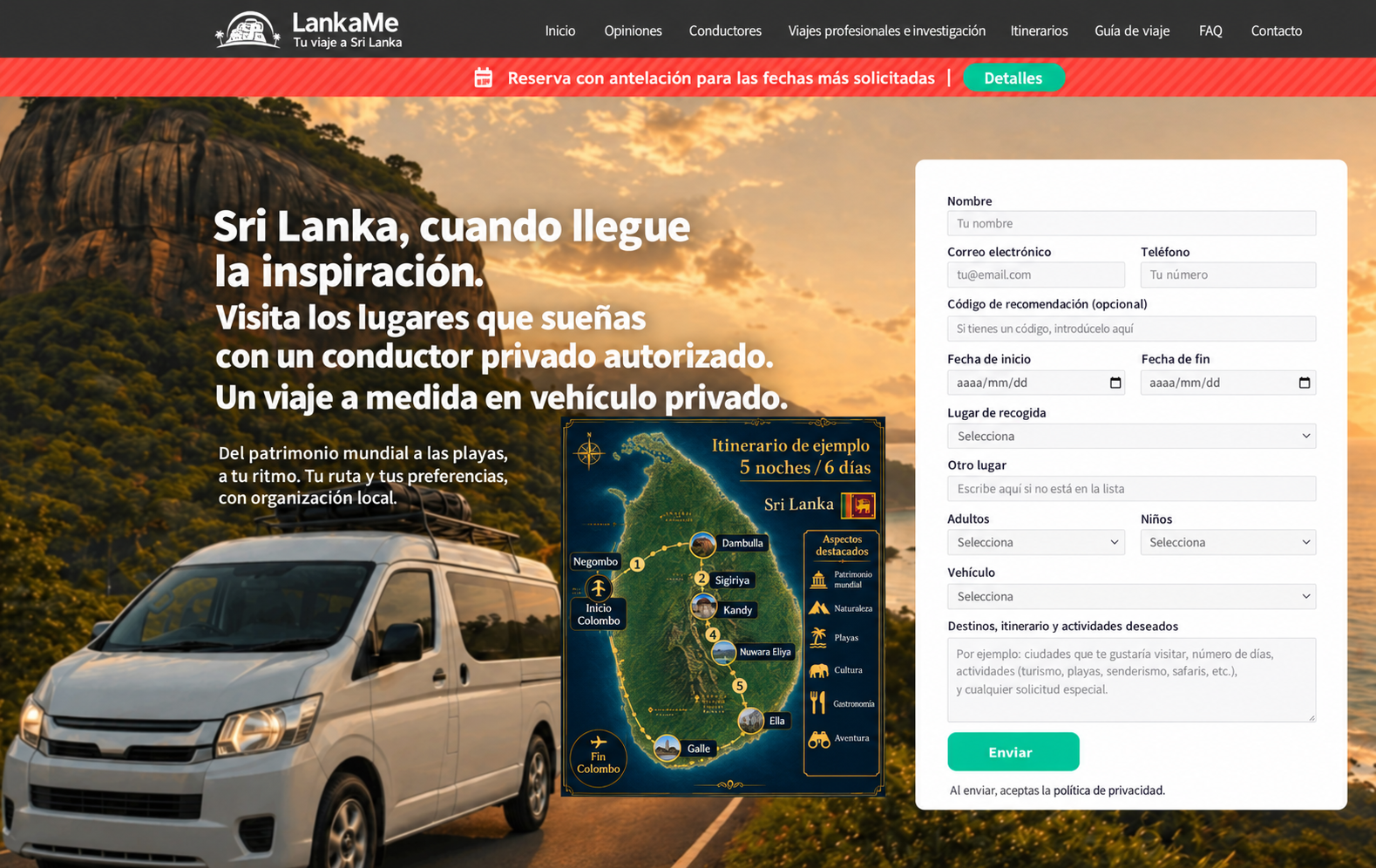 Servicio de conductor privado LankaMe