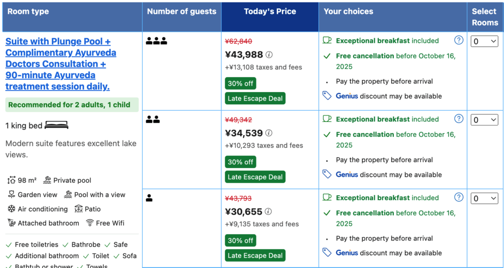 プール付きスイート＋ドクター相談＆90分トリートメント付き