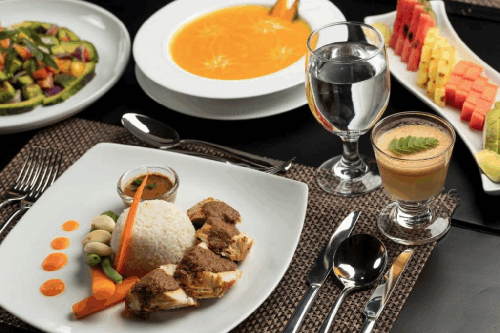 ホテルでの食事