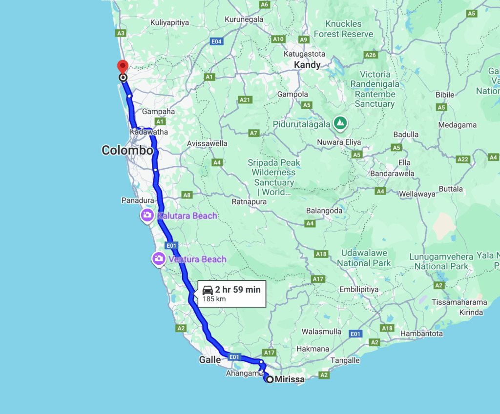 ミリッサからネゴンボ