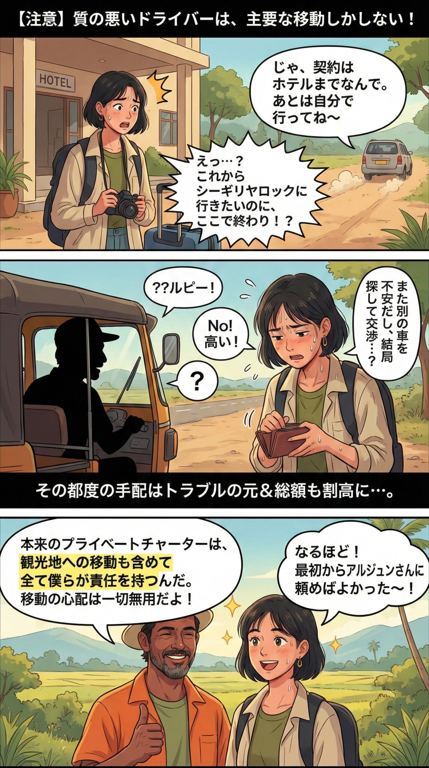 目的地間の運転しか担当しない質の低いドライバーもいる