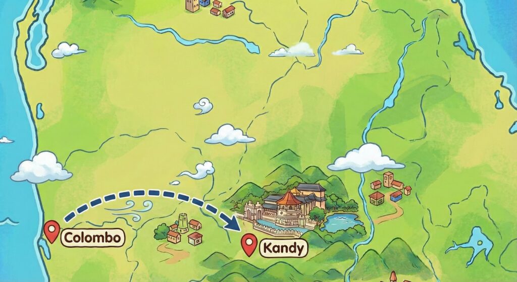 コロンボからキャンディの区間