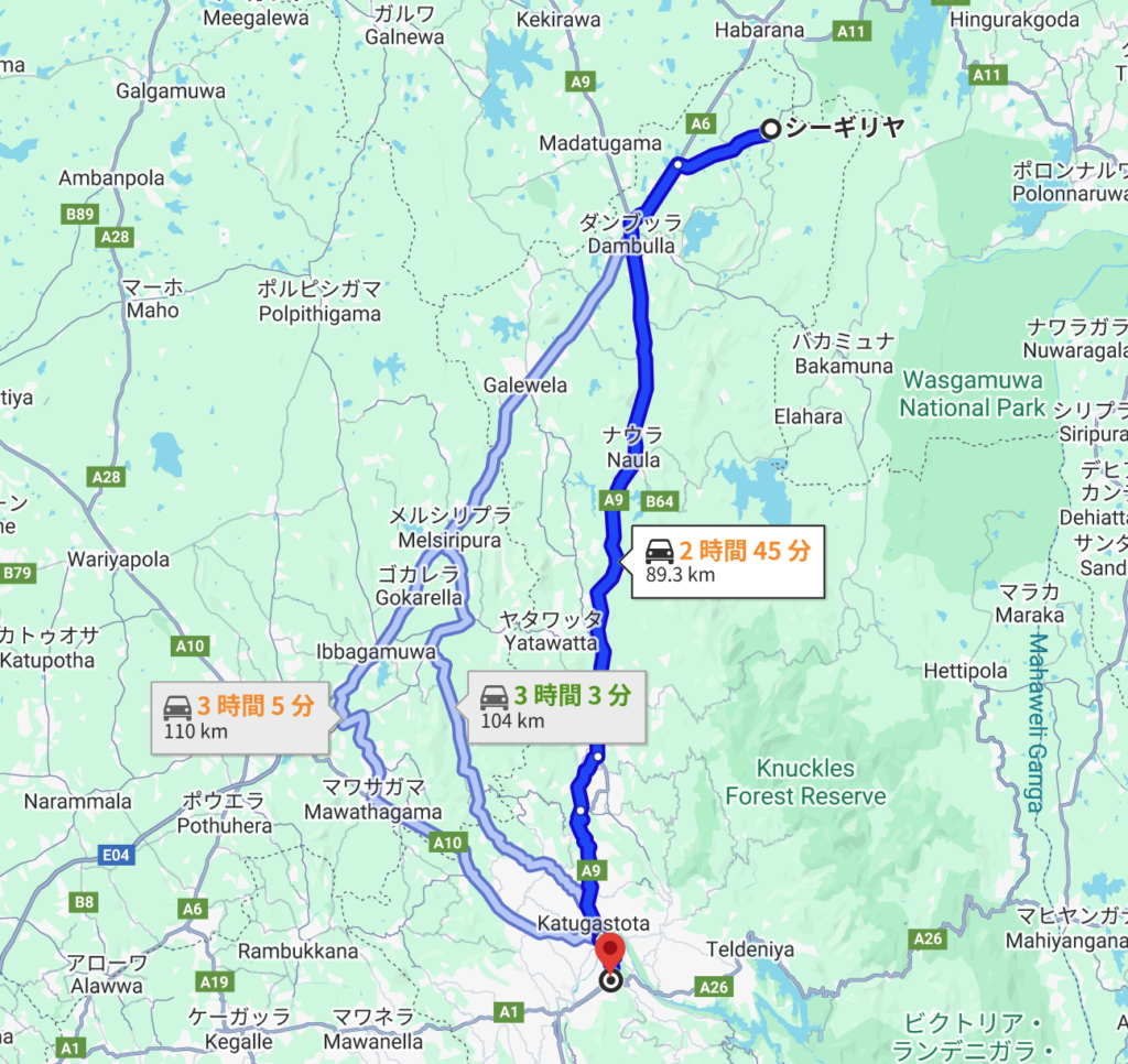 シーギリヤからキャンデイまでは約3時間