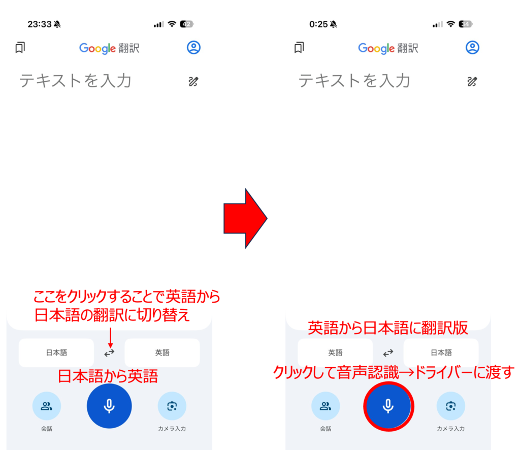 英語から日本語への翻訳
