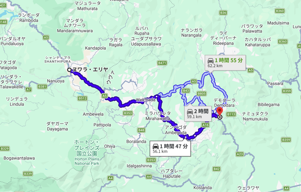 ヌワラエリヤからエッラ