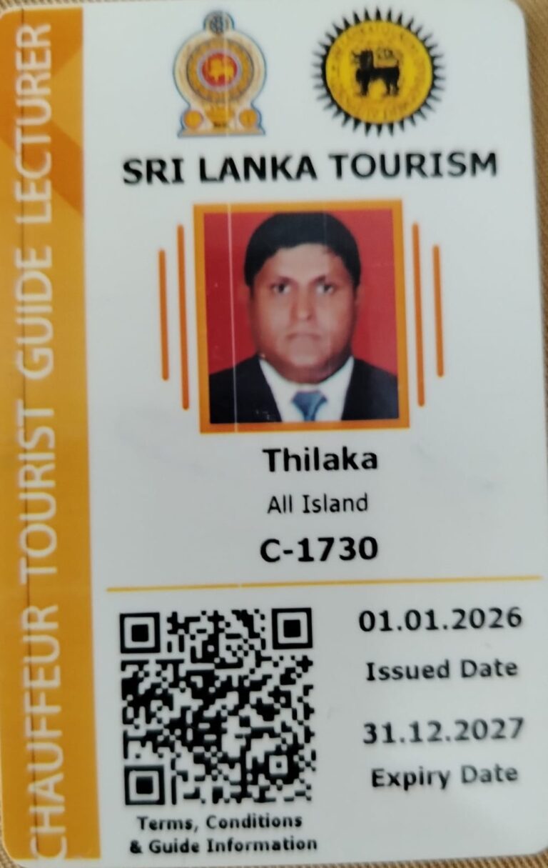 Thilaka Chauffeur guide license card