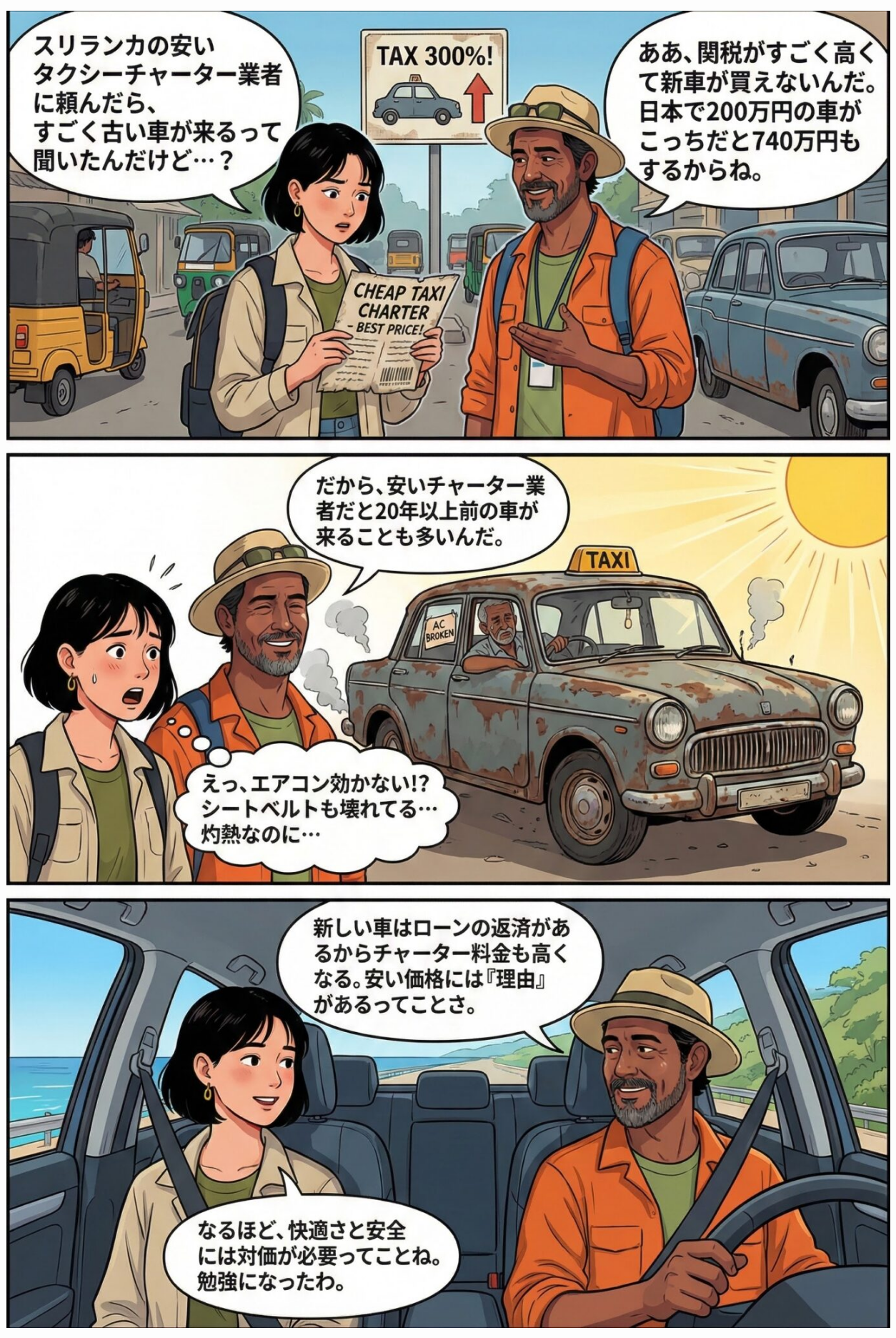 安い金額のサービスは古くてボロい車が手配される