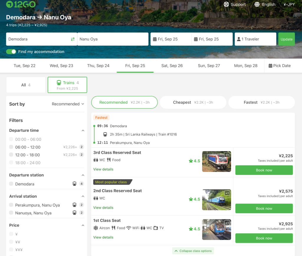 how to book tea train by 12Go.Asia