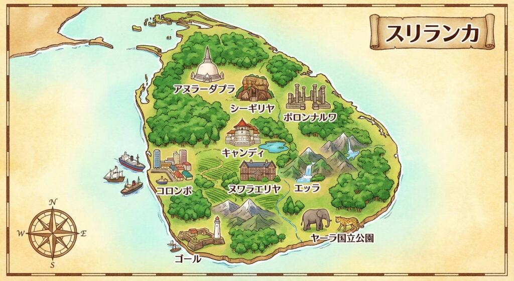 スリランカの主要観光地