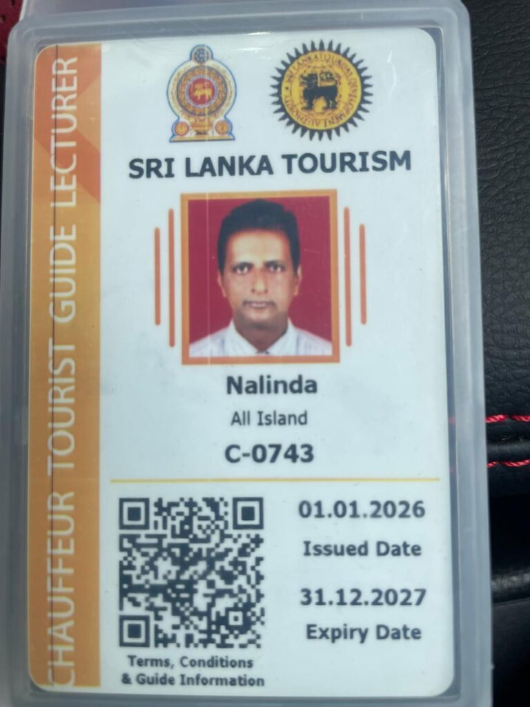 Nalinda Chauffeur guide license card