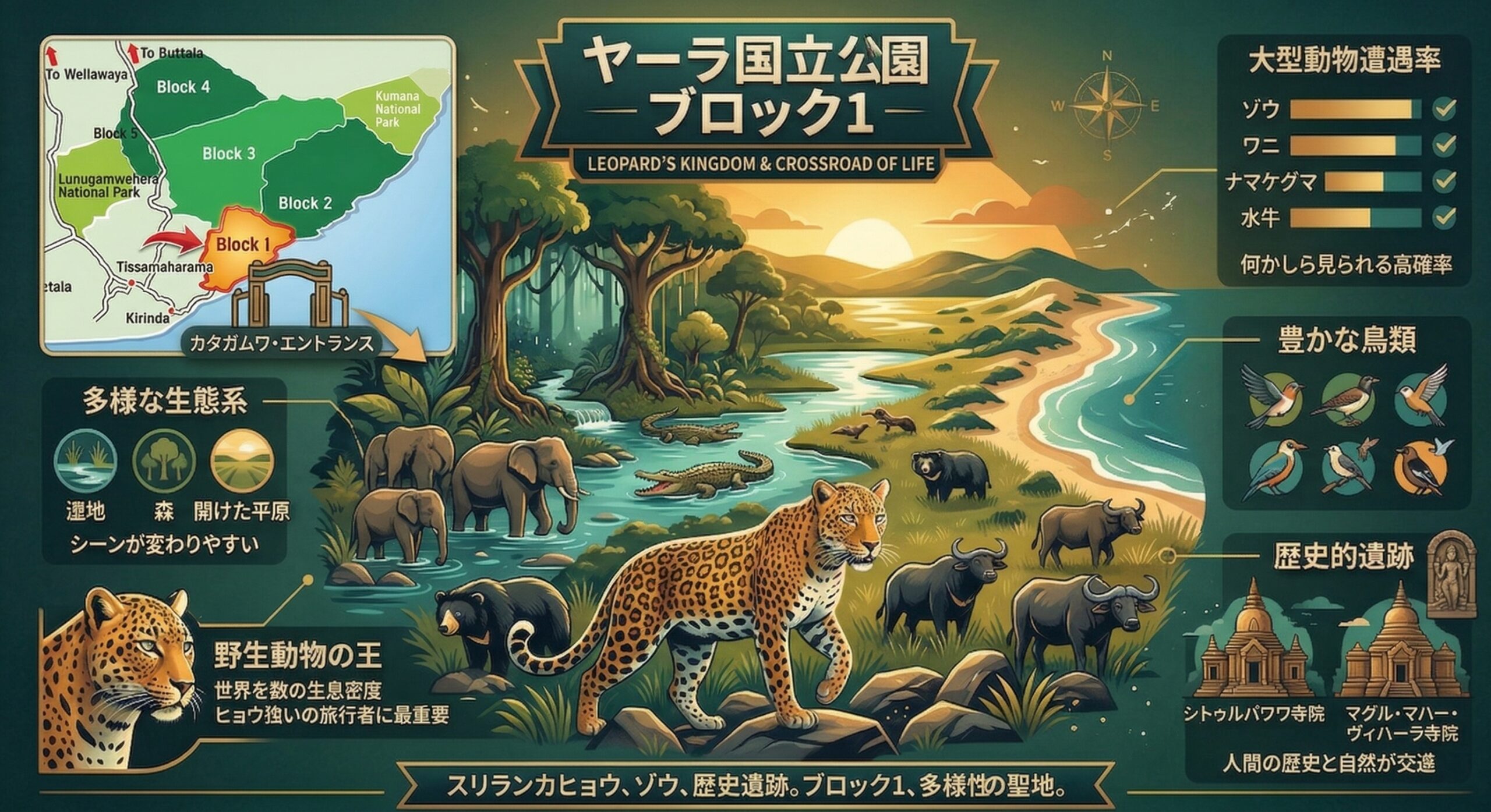 ヤーラ国立公園のブロック1の説明