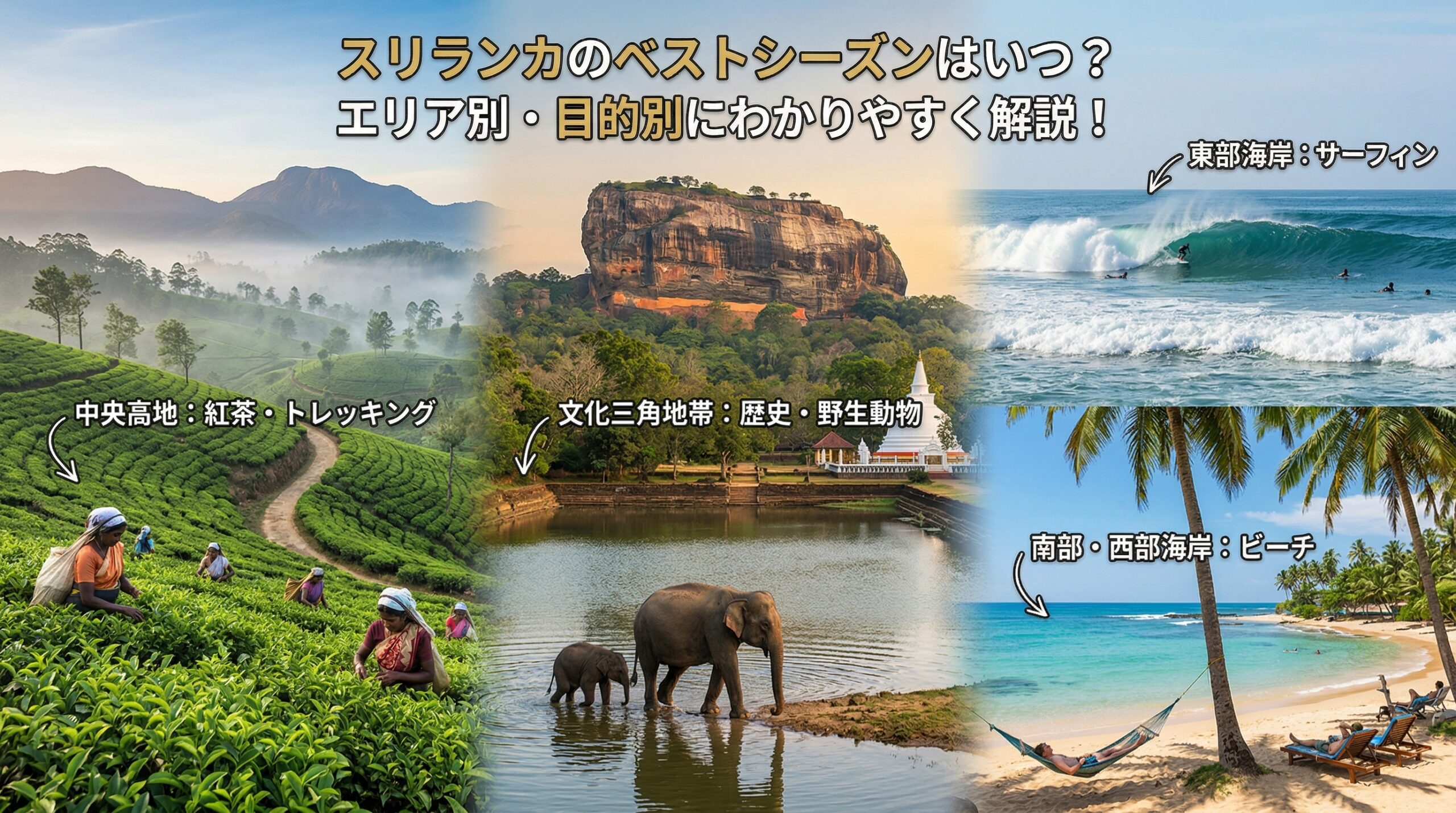 スリランカのベストシーズンはいつ？エリア別・目的別にわかりやすく解説！