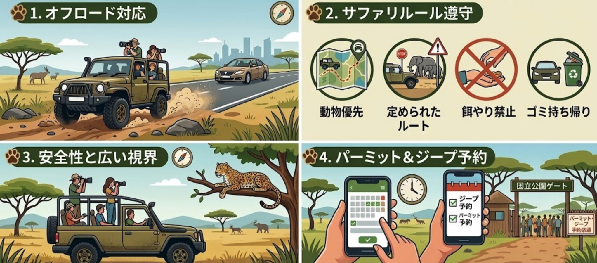 サファリでジープが必要な理由