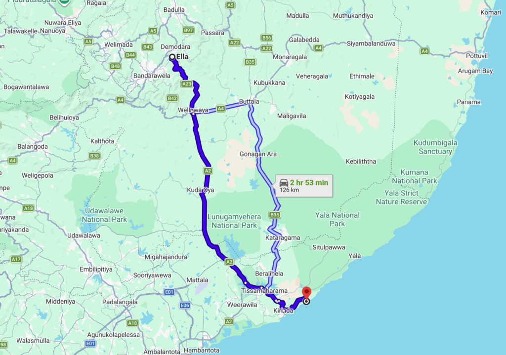 エッラからヤーラ国立公園