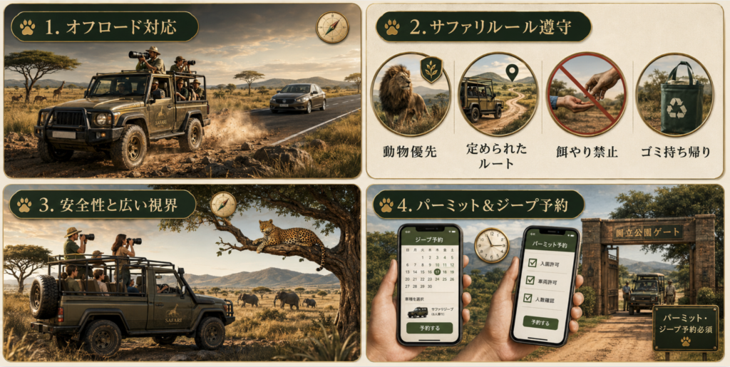 サファリでジープが必要な理由