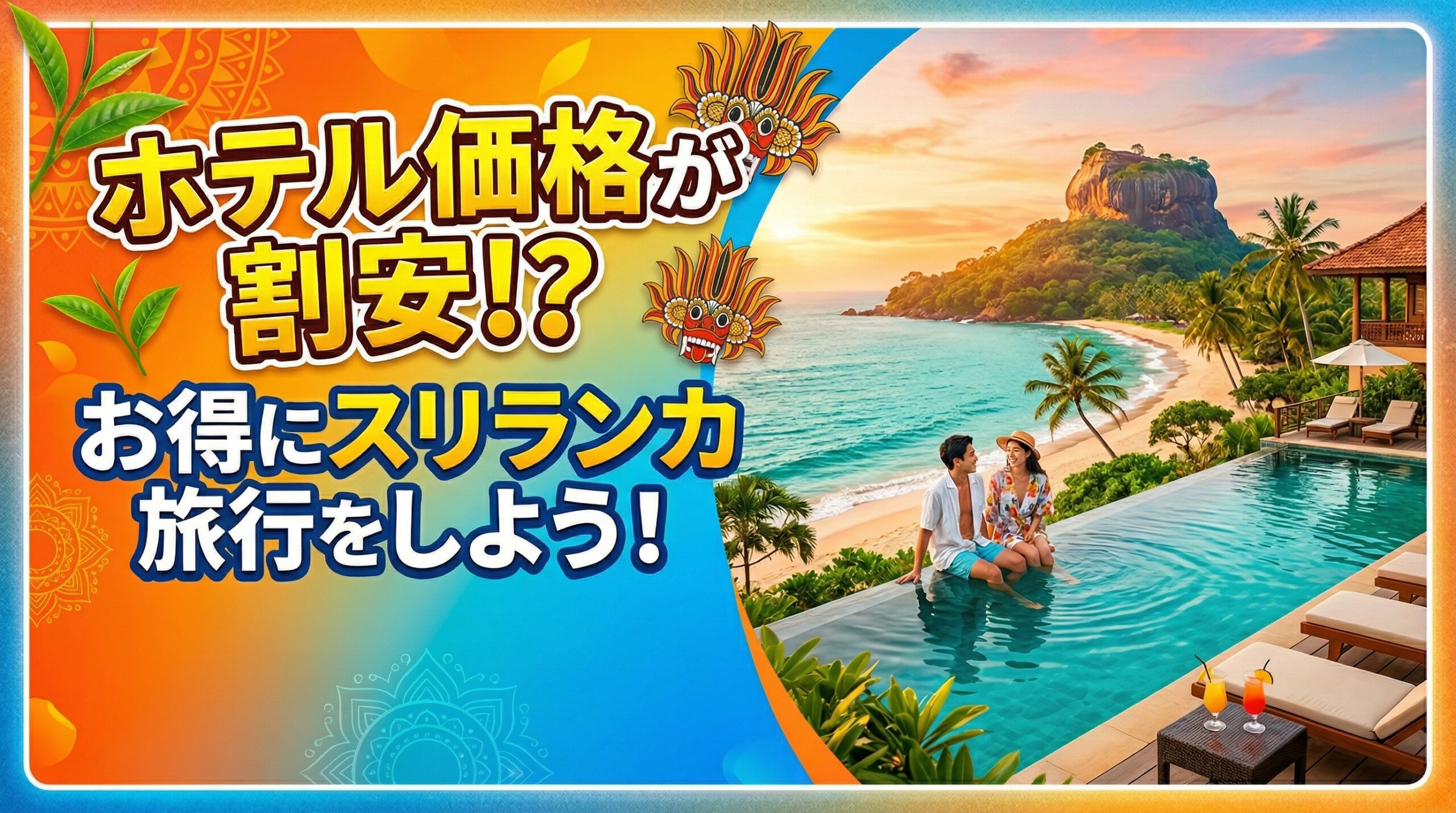 日本からスリランカへの観光客にチャンスが訪れています！夏休み期間でもホテルが通常時より大幅に安くなっています！