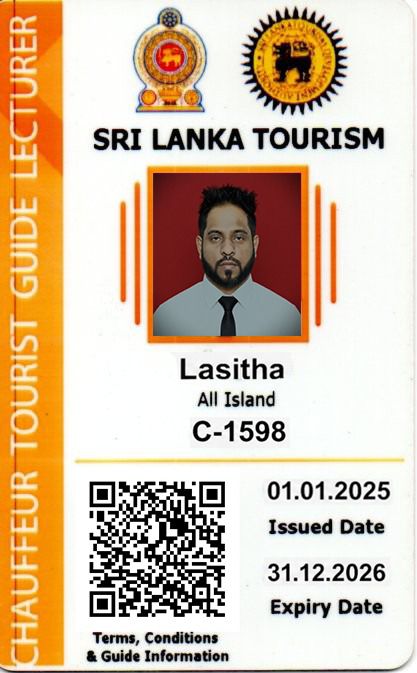 Lasith Chauffeur guide license card