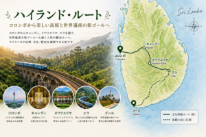 高原地域(キャンディ・ヌワラエリヤ・エッラ)からGalle(ゴール)への経路と所要時間と距離についてわかりやすく解説！現実的なモデルコースも紹介！