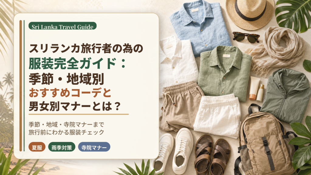 スリランカ旅行者の為の服装完全ガイド：季節・地域別おすすめコーデと男女別マナーとは？