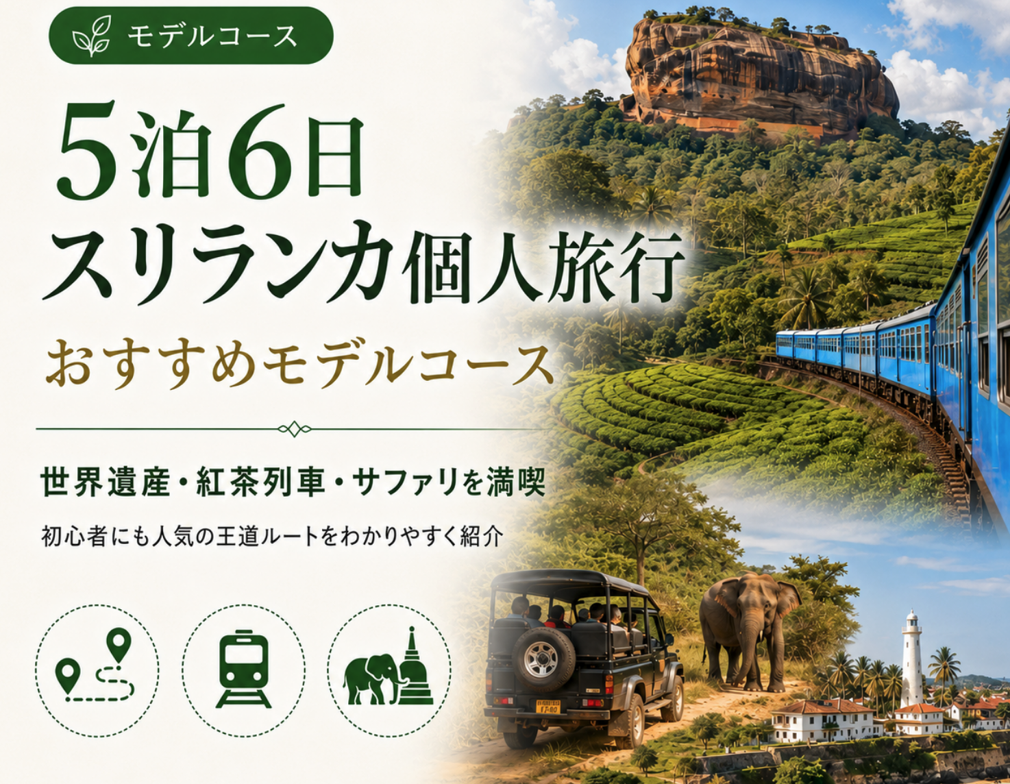 5泊6日スリランカ旅行：おすすめモデルプラン