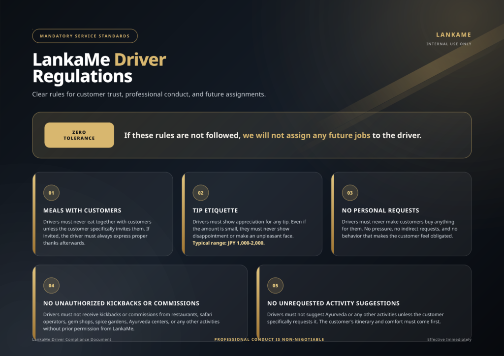 LankaMe Driver Regulation