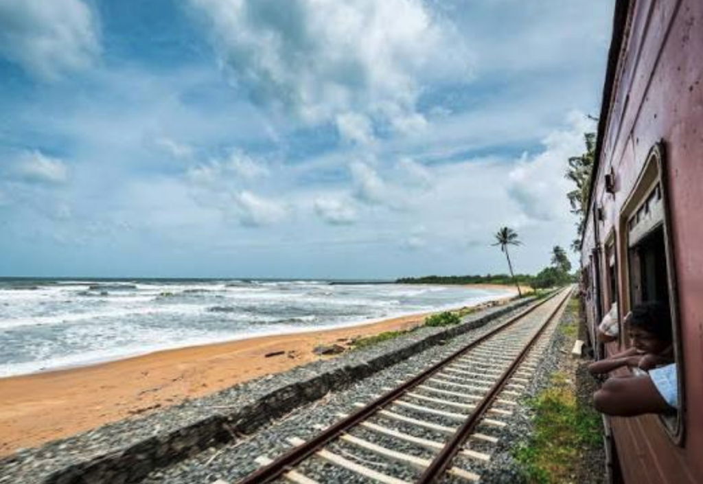 スリランカの海岸列車