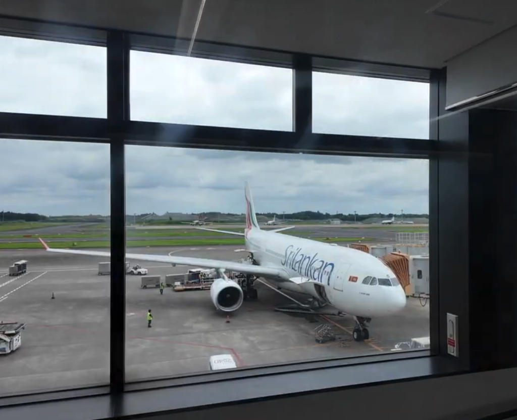 スリランカの飛行機