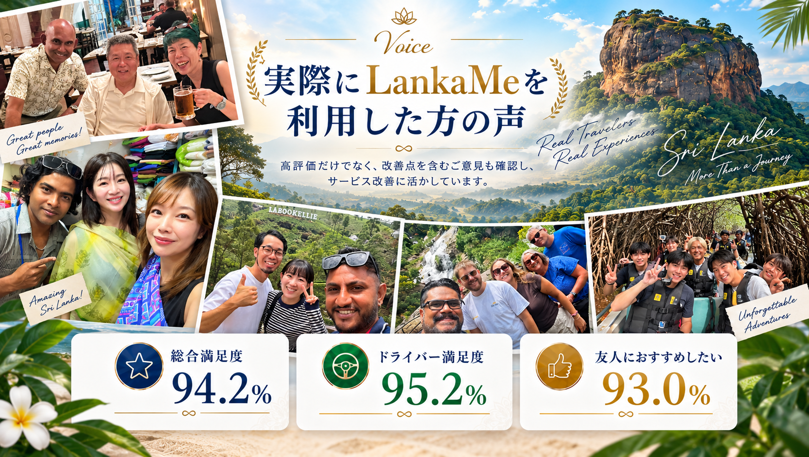 ランカミーを利用頂いた方の満足後