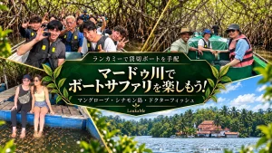 ランカミーで貸切ボートを手配。マードゥ川のボートサファリ、マングローブ・シナモン島・ドクターフィッシュ体験