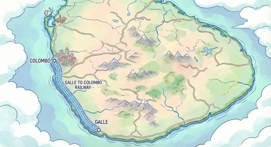 Train from Colombo to Galle