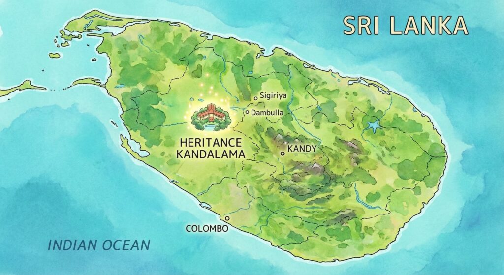 Location of Heritance Kandalama