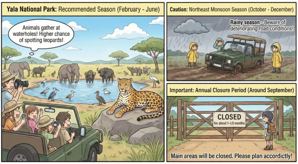 Features of Yala National Park by season