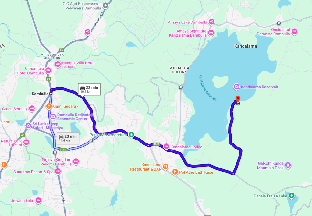 Dambulla to Heritance Kandalama