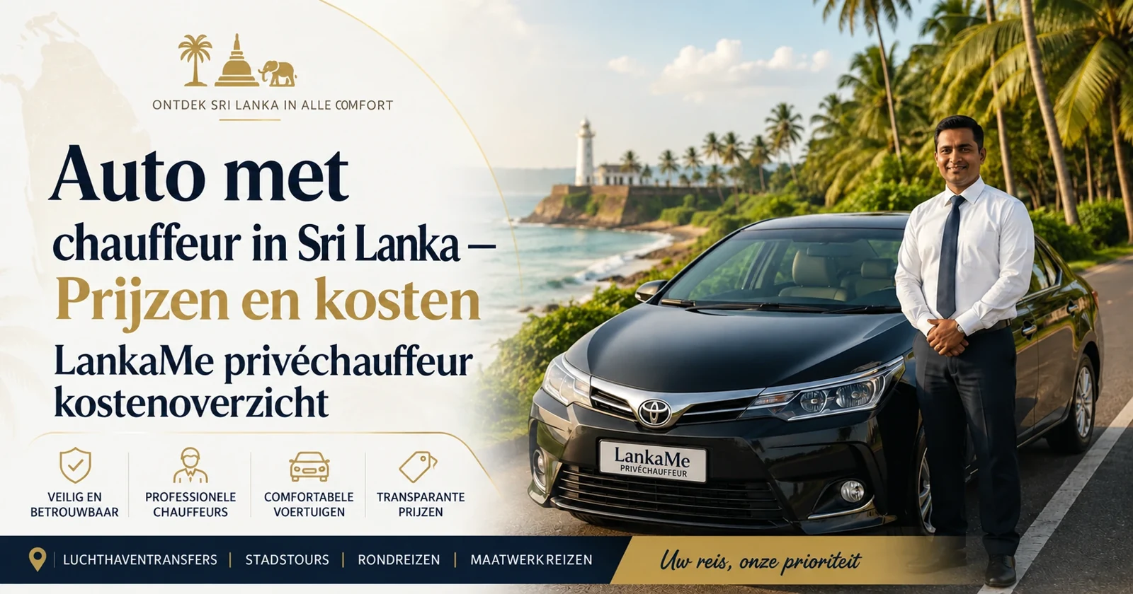 Prijzen voor autoverhuur met chauffeur in Sri Lanka