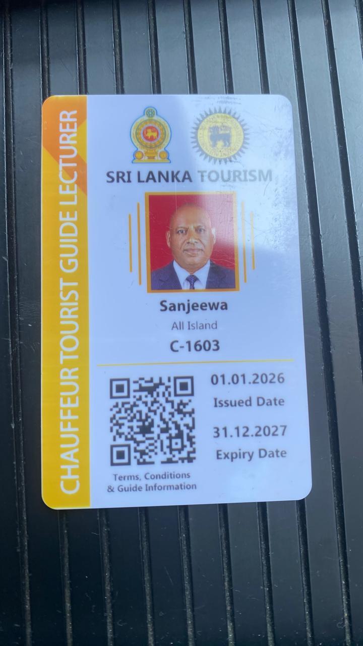 Sanjeewa chauffeur guide license card