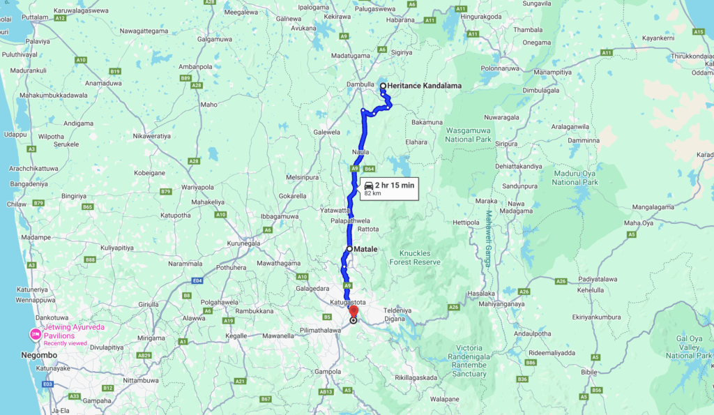 Heritance Kandalama to Kandy