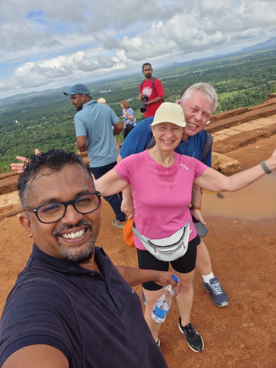 Senior European travellers visiting Sigiriya comfortably with private driver support