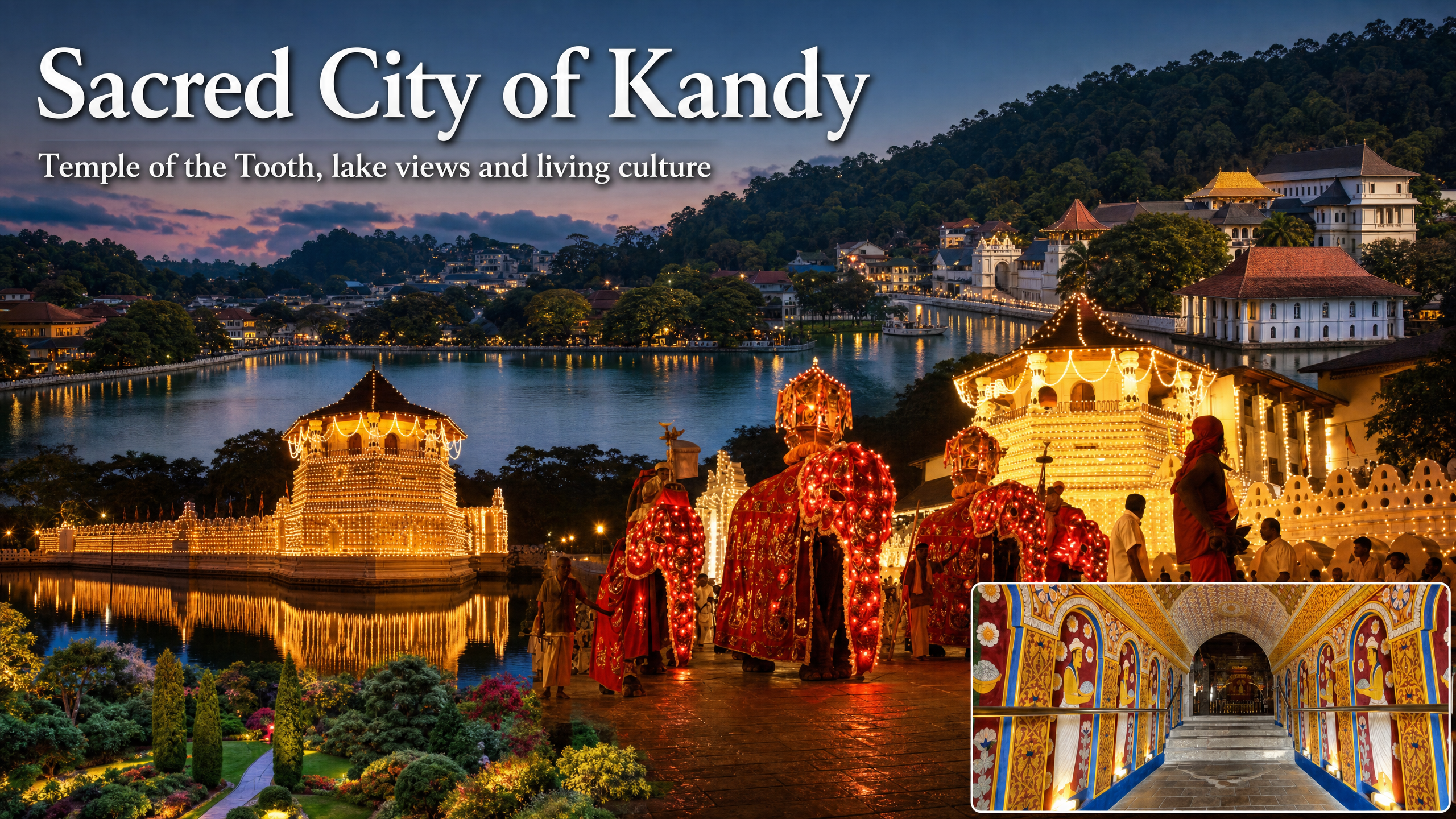 Sacred City of Kandy and Temple of the Tooth in Sri Lanka