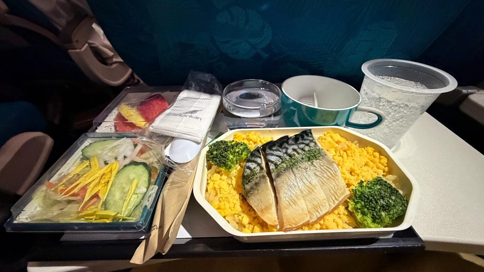 Meal on a SriLankan Airlines flight